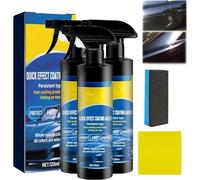 Sopami Car Coating Spray, 3 in 1 Multi-functional Quick Effect Coating Agent, Waterless Car Wash Quick Effect Coating Agent, Long-Lasting Protection Improves Clarity and Visibility (3PC)