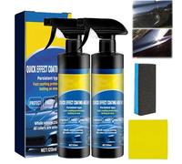 Sopami Car Coating Spray, 3 in 1 Multi-functional Quick Effect Coating Agent, Waterless Wash and Wax Spray for Cars, Improves Clarity and Visibility, Long-Lasting Shine and Protection (2PCS)