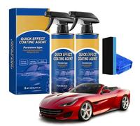 Sopami Car Coating Spray, Hydrophobic Shine Car Coating Sprayer, Quick Detailer & Paint Sealant, Water Repellent Cars Polish Spray for Exterior Protection & Gloss Finish (2Set)