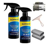 Sopami Car Coating Spray, Quick Effect Coating Agent, Automotive Glass Oil Film Remover, Multi-Functional Car Windows Oil Film Cleaning Removal Spray for All Vehicles (2 PCS)