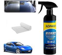 Sopami Car Coating Spray,Quick Effect Coating Agent,Quickly Coat Car Wax,Oil Film Emulsion Glass Cleaner with Towel