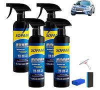 Sopami Car Coating Spray, Waterless Car Wash Quick Effect Coating Agent, Multi-functional Coating Renewal Agent Polish Spray, Long-Lasting Protection Improves Clarity and Visibility(4pcs)