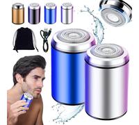 Sopami Mini Electric Shaver for Men - Portable USB Rechargeable Waterproof Razor and Beard Trimmer (2pcs-C)