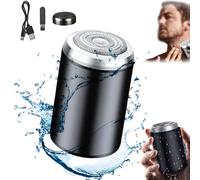 Sopamis Mini Electric Shaver, Portable Electric Shaver, Mini Portable ElectricShaver, ElectricRazor for Men Pocket Size, USB Rechargeable Waterproof ElectricRazor Beard Trimmer (Black)