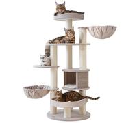 Sopapets Extra Large Cat Tree Tower for Indoor Cats Large Adult, Maine Coon Cat Tree with Hammock (Begin, 64.2“H)