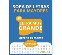 Sopas de Letras de Animales con Letra Grande: Libro de Actividades para Adultos con solución en Español. Large Print Spanish Word Search Puzzle Book for Adults (Spanish Edition)