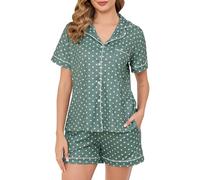 Sopesil Pyjamas for Women Shorts Sets Button Down Ladies Pjs Short Sleeve Soft SleepwearCute Loungewear Comfy with Pockets