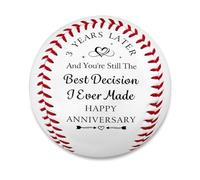 Sophauteem 3 Year Leather Anniversary Wedding Gifts for Couple, Baseball Accessories Leather Gifts for 3rd Anniversary for Husband Men for Birthday Christmas, Halloween Boo Basket Stuffers