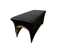 Sophi & Co. Vegan Lash Bed Cover - Wipeable, Reusable and Waterproof Fitted Linen, Excellent Spa Salon Massage Table Linen, Vegan Leather Spa Bed Topper, 1 Count (6ft, Black)