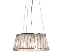 sophia 5 lights clear crystal ceiling pendant light in chrome