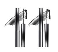 Sophia Belle Iron Wand Mascara, 2025 New Black Washable Metal Mascara Wand, 3D Curling Eyelash Iron Mascara, Waterproof, Smudge-Proof, Long-Lasting, Non-Clumping (2*Black)