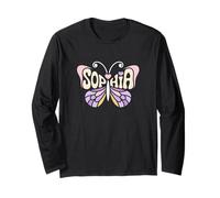 Sophia Butterfly - Personalized Cute Name Word Art Long Sleeve T-Shirt