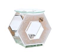 Sophia Classic Collection Classic Golden Bee Glass Oil Burner in Silver Sophia Classic Collection Silver