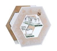 Sophia Classic Collection Classic Golden Bee Glass Tealight Holder - Double in White Sophia Classic Collection White