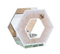 Sophia Classic Collection Classic Golden Bee Glass Tealight Holder - Single in Silver Sophia Classic Collection Silver