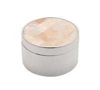 Sophia Classic Collection Classic Mother Of Pearl Round Trinket Box in Silver Sophia Classic Collection Silver