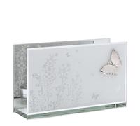 Sophia Classic Collection Classic Silver Butterfly Glass Tealight Holder - Double Sophia Classic Collection Silver
