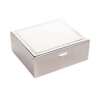 Sophia Classic Collection Classic Square Traditional Jewellery Box in Silver Sophia Classic Collection Silver