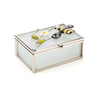 Sophia Classic Glass & Wire Bumble Bee Rectangle Trinket Box
