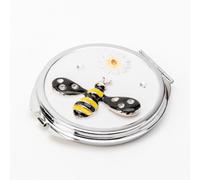Sophia Classic Metal & Epoxy Bumble Bee Compact Mirror