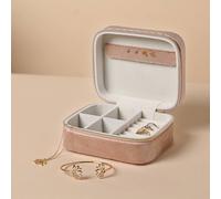 Sophia Classic Velvet Jewellery Box - Blush in Pink Sophia Pink