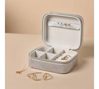 Sophia Classic Velvet Jewellery Box - Silver Sophia Silver