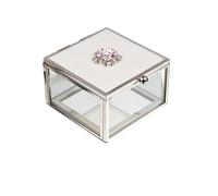Sophia Embellished Flower Trinket Box With Enamel Lid