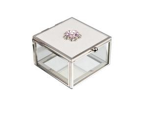 Sophia Embellished Flower Trinket Box With Enamel Lid