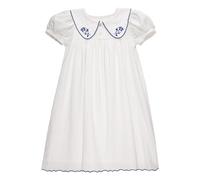 Sophia Embroidered Claudine Collar Dress White 2 years