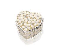 Sophia Flowers And Crystals Heart Trinket Box - P6043