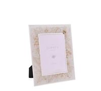 Sophia - Gold & White Picture Frame With Bee Detail - 5" x 7" - Self Standing Photo Frame With Easel Back - Contemporary Homeware & Gifting - H: 26cm x W: 20.