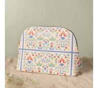 Sophia Lane Large Floral Make-Up Bag - Cream Floral Sophia Lane Multicolor