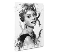 Sophia Loren V3 Canvas Print | Gallery Wrapped 30mm Frame Wall Art | 30x20 inches | Ready to Hang | Modern Picture | Living Room Bedroom Lounge Office
