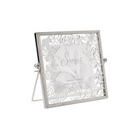 Sophia Mirrored Floral Pattern Photo Frame 4" X 4"
