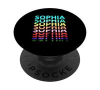 Sophia Name Personalized Women Girl Retro Vintage Pattern PopSockets Adhesive PopGrip
