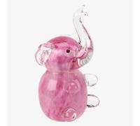 Glass Animal Paperweights Figurine - Pink Elephant 60508