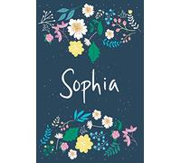 Sophia: Personalized Floral Notebook/Journal With First Name For Women And Girls, Journal With Navy Soft Cover With Colorful Flowers, Lined Notebook, ... for School Notes, Diary Writing, Journaling