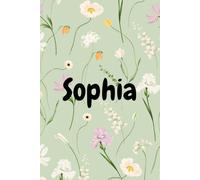 Sophia Personalized Green Floral Notebook