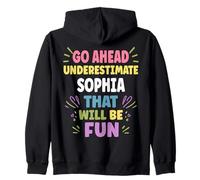 SOPHIA Personalized Women's Gift Custom SOPHIA Zip Hoodie