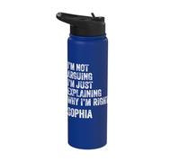 Sophia Quote Funny Birthday Custom Name Idea Engineer Stainless Steel Insulated Water Bottle