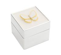 Sophia Silver Plated Butterfly Square Trinket Box - P60137