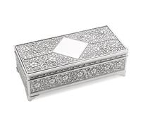 Sophia Silver Plated Rambling Rose Trinket Box - P6028