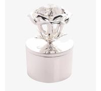 Sophia Silver Rose Jewel Jewellery Box SP3576