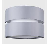 Sophia Tier Large 35cm Drum Easy Fit Ceiling Light Lamp Shade and Bulb ValueLights Grey 14 inches