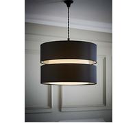 Sophia Tier Large 35cm Drum Easy Fit Ceiling Pendant Light Lamp Shade ValueLights Black 14 inches