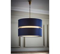Sophia Tier Large 35cm Drum Easy Fit Ceiling Pendant Light Lamp Shade ValueLights Navy 14 inches