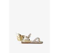 Sophia Webster Girls Gold Kids' Heavenly Wing-embellished Leather Sandals Eur 28 / 10 Uk Kids