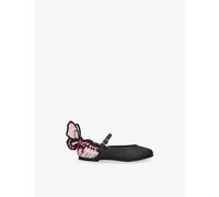 Sophia Webster Sophia Webster Kids' Chiara Woven Flat Shoes Black/Comb Eur 27 / 9 UK Kids