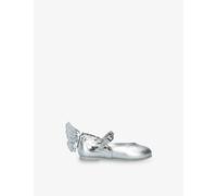 Sophia Webster Sophia Webster Kids' Heavenly Leather Ballet Flats Silver Eur 27 / 9 UK Kids