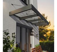 12â5 x 4â7 Palram Canopia Sophia XL 4000 Grey Clear Door Canopy (3.79m x 1.4m)